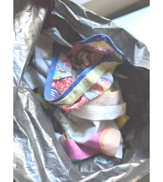 Recycled Mixed Fabric Scrap Bundle: Craft Project Textiles