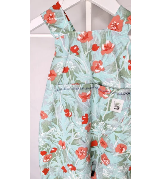 Toddler Dungarees, poppy field dreams (12-18m) sustainable children's gift.