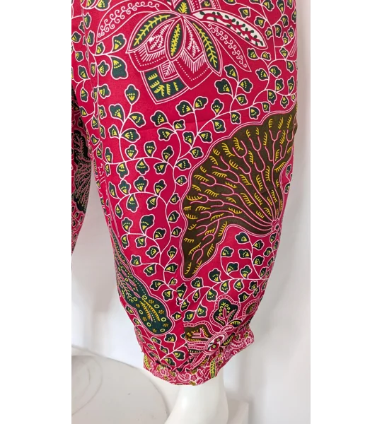 barrel Leg Trousers: Size 14 pink ethnic