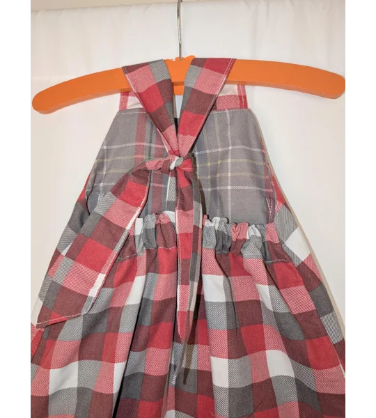 Checkered toddler dungarees,(2-3y) sustainable children's gift.