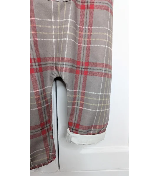 Kids Dungarees, preppy red check, Toddler (3-4 years)