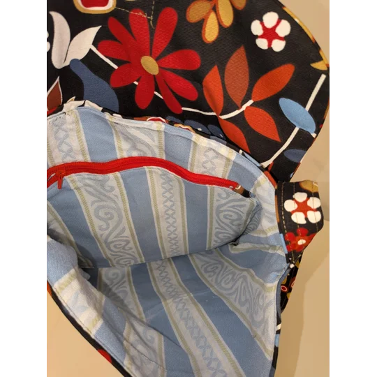 Unique shoulder Bag:forest flower print large parcel bag.