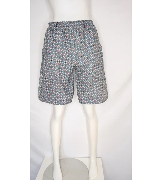 Shorts: size 12, geometric latticework with ditsy buds