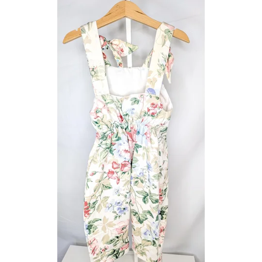 Baby dungarees 12-18m vintage chintzy floral