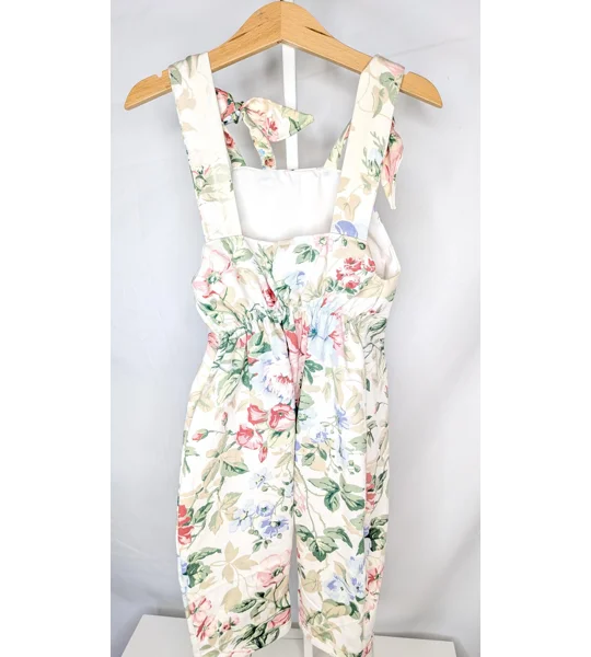 Baby dungarees 12-18m vintage chintzy floral