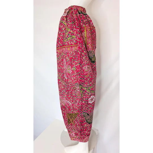 barrel Leg Trousers: Size 14 pink ethnic
