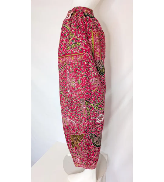 barrel Leg Trousers: Size 14 pink ethnic