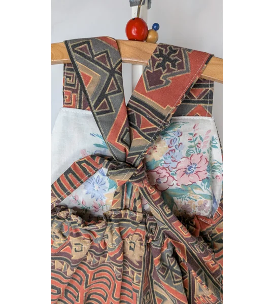 Toddler Dungarees,Aztec nostalgia (12-18m) sustainable children's gift.