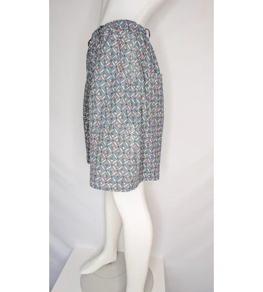 Shorts: size 12, geometric latticework with ditsy buds