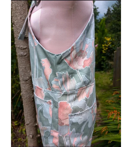 Dungarees size 10 floral, reworked upcycled textiles