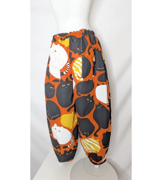 Barrel Leg meow crazy trousers: Size 16, cotton trousers