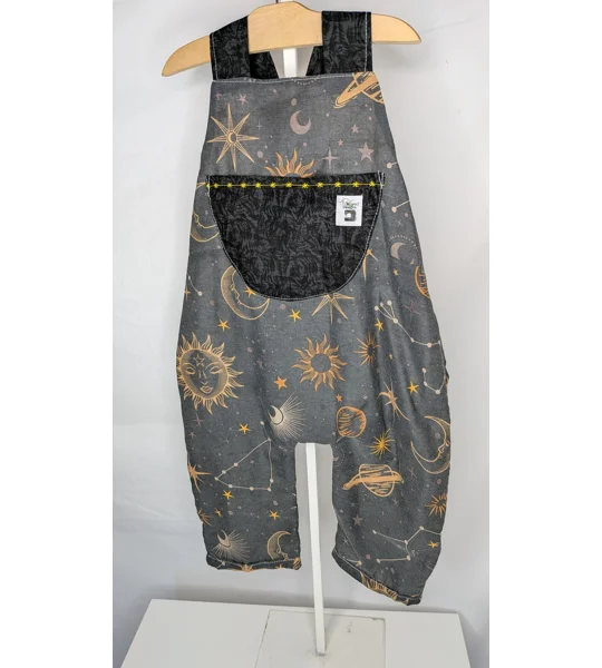 Toddler 18-24m dungarees whimsical celestial