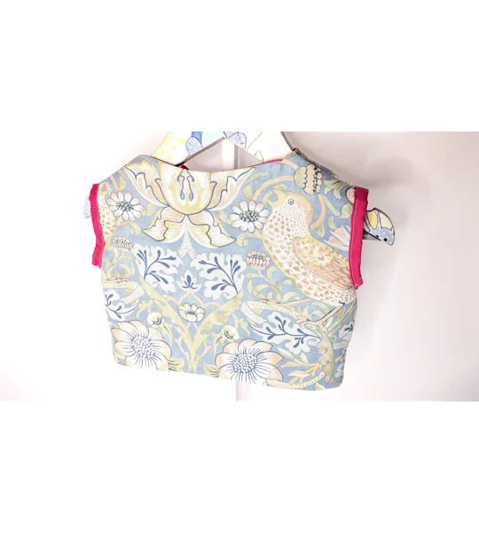 Vintage Floral Child Waistcoat, Upcycled Cotton, Cottage Core Style (12-18m)