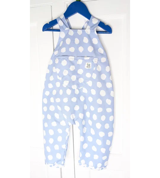 toddler dungarees,(2-3y) summer clouds, handmade children's gift.
