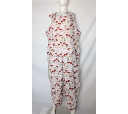 Dungarees: Size 16-18/XL , forest dweller mushroom