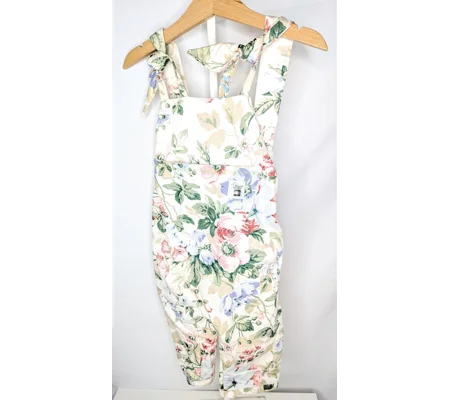 Baby dungarees 12-18m vintage chintzy floral