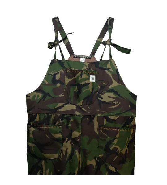 Camouflage Dungarees, handmade reworked(various sizes).