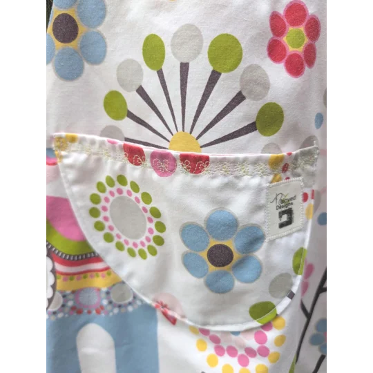 Baby Dungarees age 3-6m elephants-bright dungarees kids-baby gift ethical-reworked baby-sustainable 