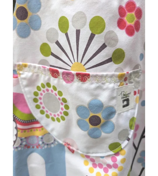 Baby Dungarees age 3-6m elephants-bright dungarees kids-baby gift ethical-reworked baby-sustainable 