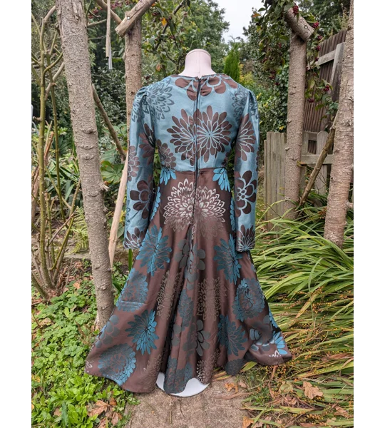 Handmade Floral Maxi Dress: Upcycled Vintage Style, Size 10