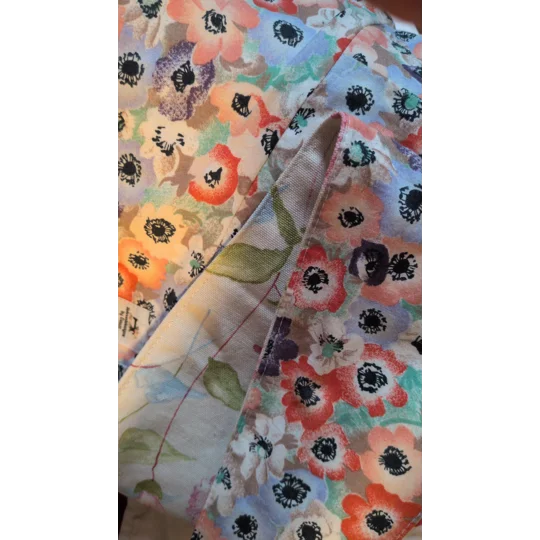 Reversible Cropped Halter Top: floral fling