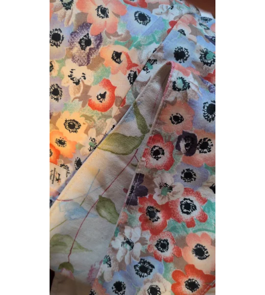 Reversible Cropped Halter Top: floral fling