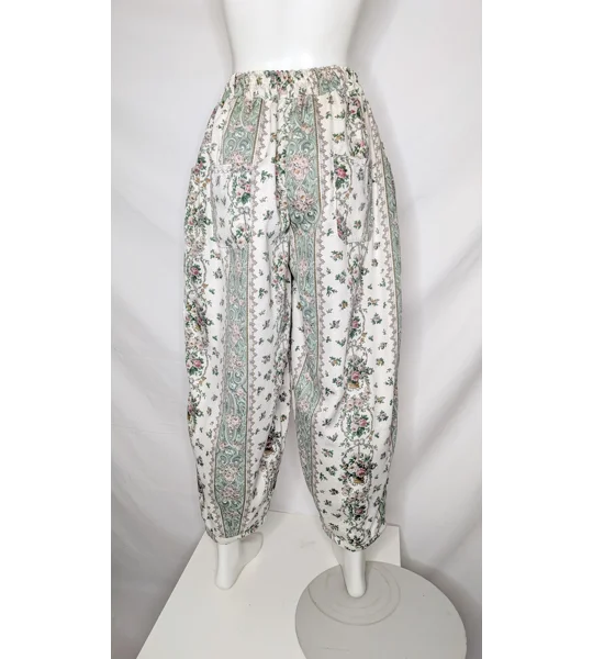 Reworked barrel Leg Trousers: Size 16, green gables