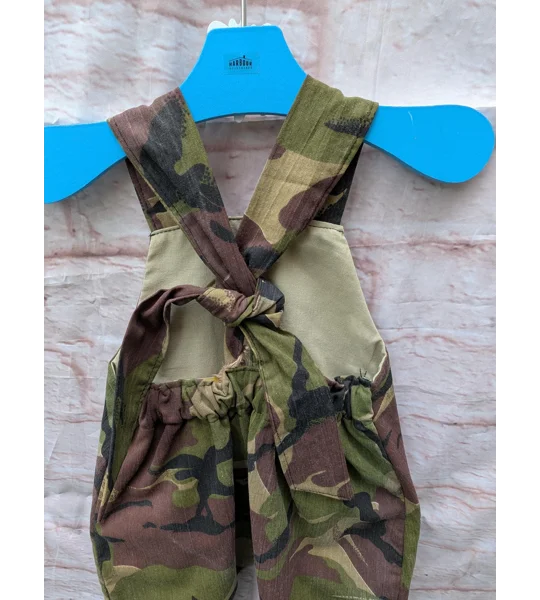 Camouflage Baby Dungarees (3-6m): Reworked Military Romper