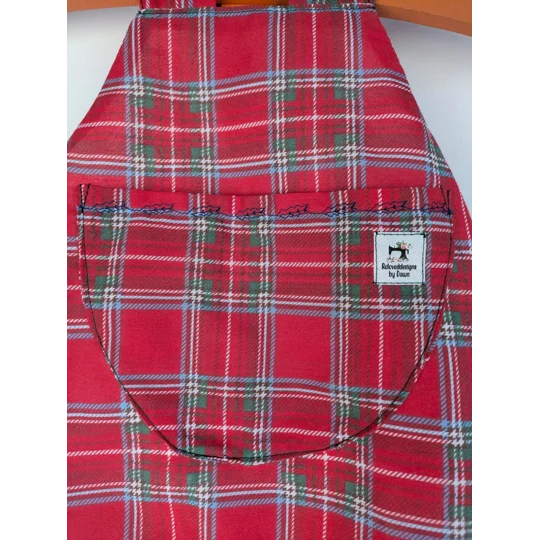 Tartan baby dungarees age (6-9m)- ethical junior clothing