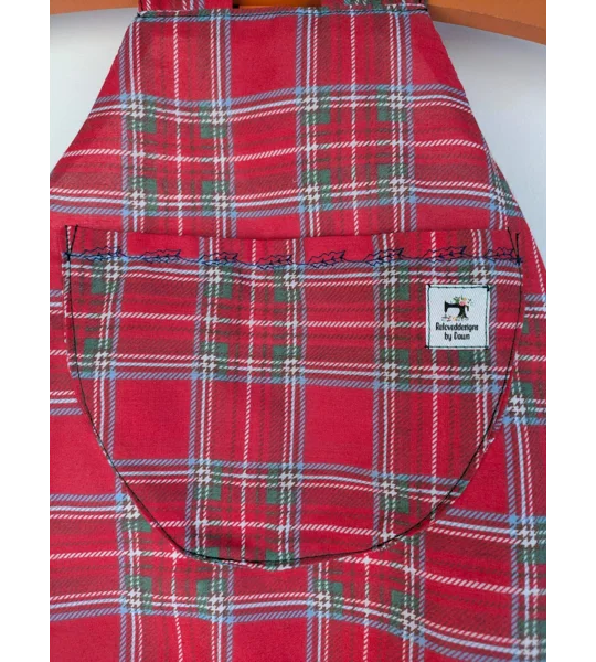 Tartan baby dungarees age (6-9m)- ethical junior clothing