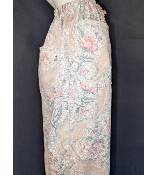 Floral Wide Leg Trousers: Size 16 Pants, reworked upcycled fashion