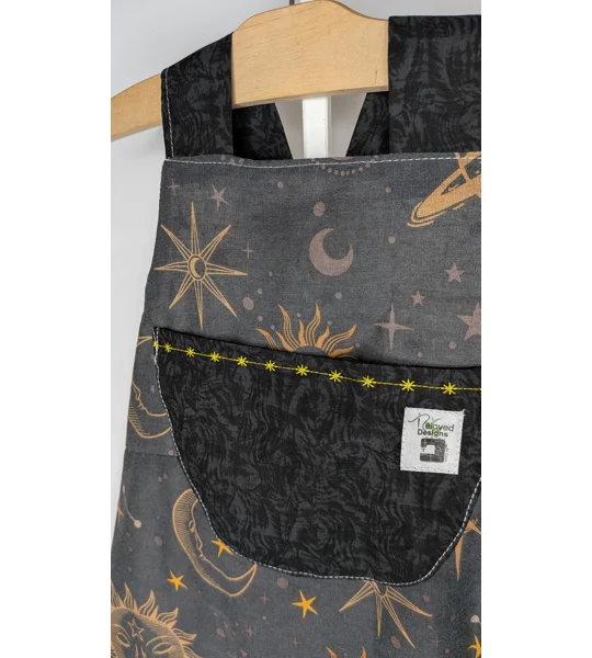 Toddler 18-24m dungarees whimsical celestial