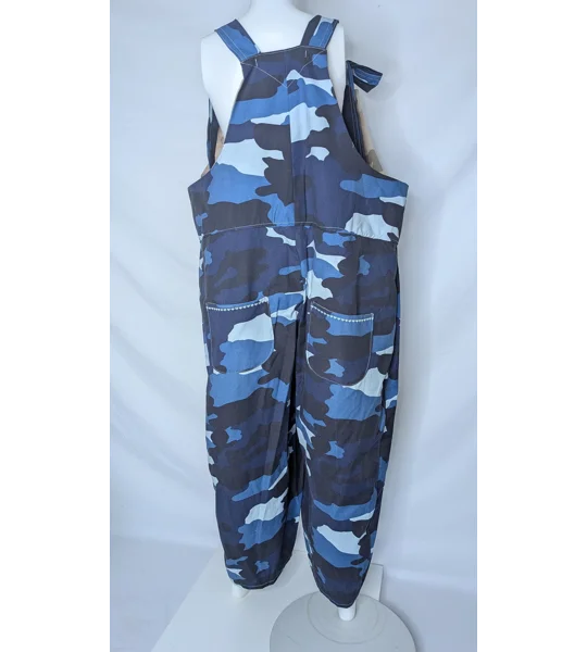Camouflage Dungarees Size 20: Upcycled Plus Size Overalls
