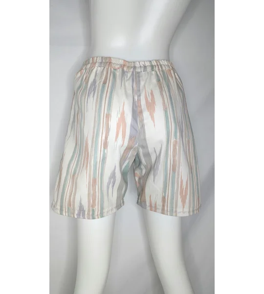 Striped Vintage Fabric Shorts - Size 10 Upcycled Summer Beachwear