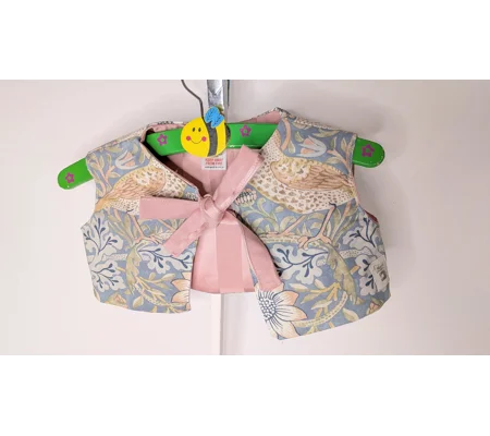 Vintage Style Child Waistcoat, Pink Lined, Cottage Core Kids Clothing (18-24m)