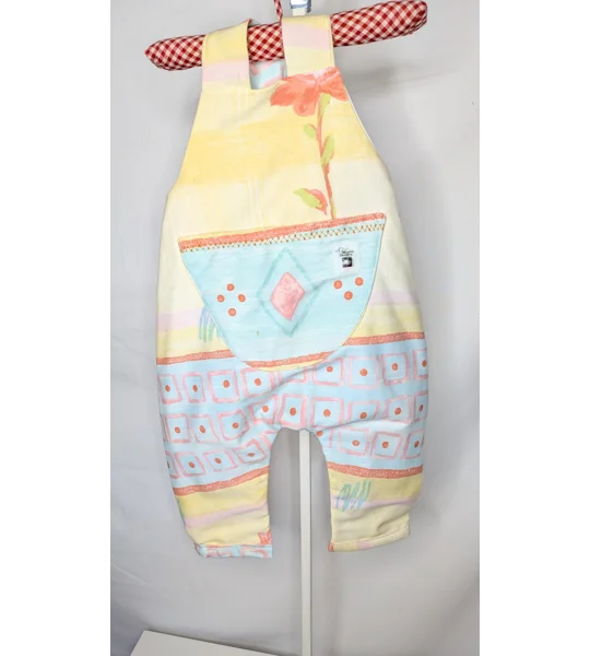 Baby Dungarees age 3-6m 90s nostalgia yellow