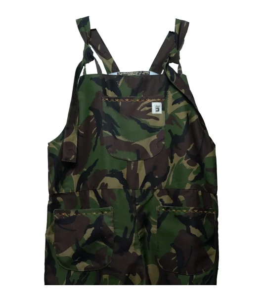 Camouflage Dungarees, handmade reworked(various sizes).