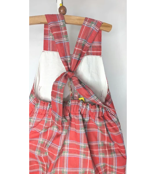 Tartan toddler dungarees,(2-3y) sustainable children's gift.