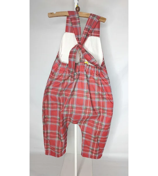 Tartan toddler dungarees,(2-3y) sustainable children's gift.
