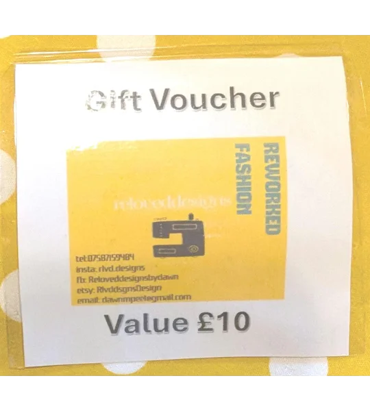 Reloved Designs Fashion Voucher, Reworked Clothing Gift Card