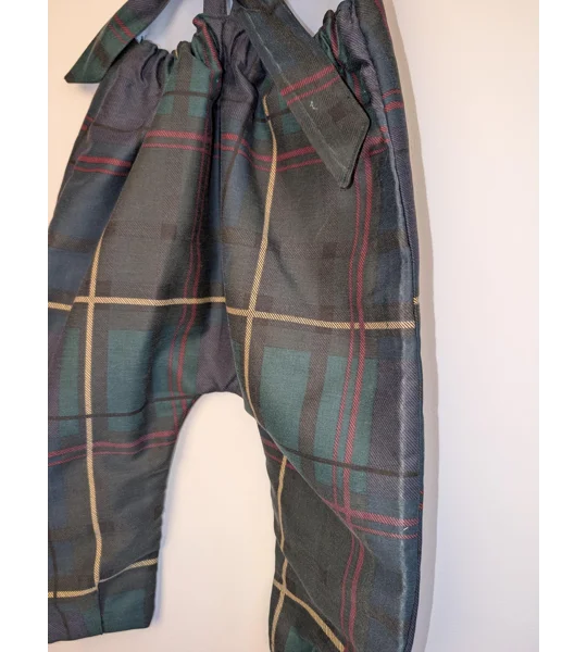 Tartan toddler dungarees,(2-3y) sustainable children's gift.