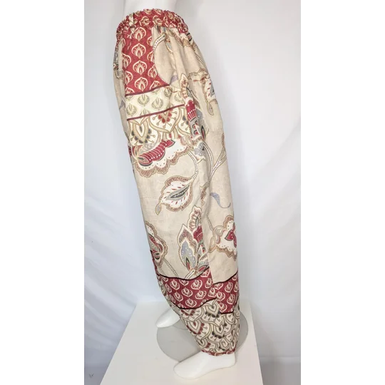 Barrel leg trousers: Size 16 ethnic bohemian,ornamental paisley