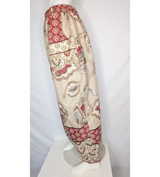 Barrel leg trousers: Size 16 ethnic bohemian,ornamental paisley