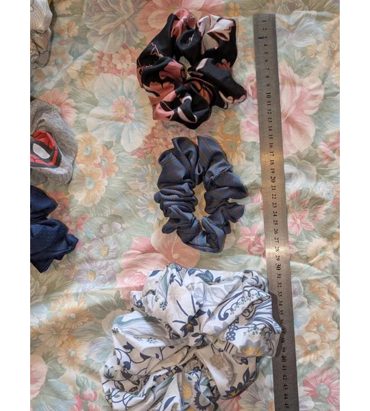 Handmade Scrunchie and hair tie Bundle: Sustainable Fabric Hair Ties - Surprise Mix
