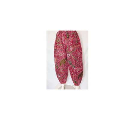 barrel Leg Trousers: Size 14 pink ethnic