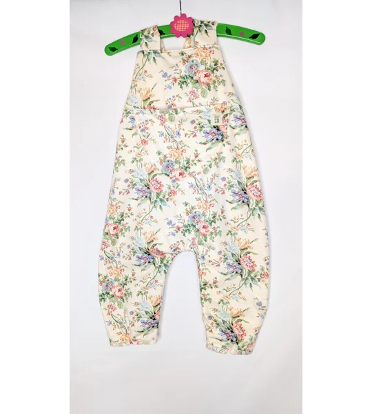 toddler dungarees,(2-3y) Rosey garden, handmade children's gift.