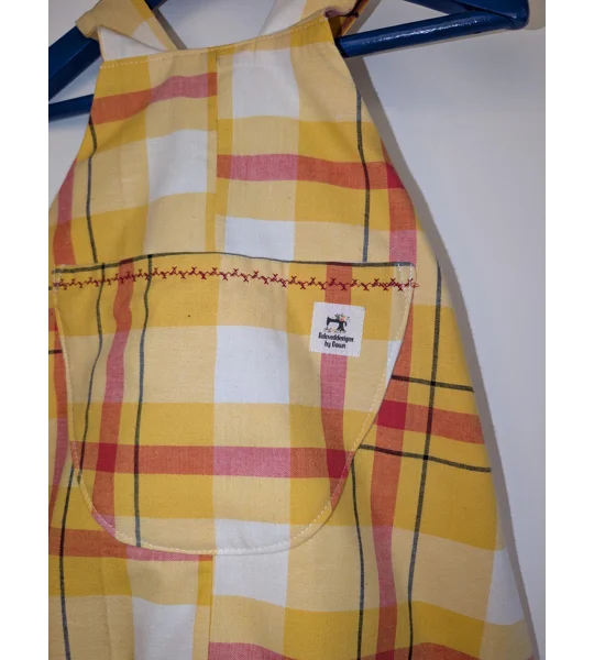 Baby Dungarees age 3-6m check-reworked clothing