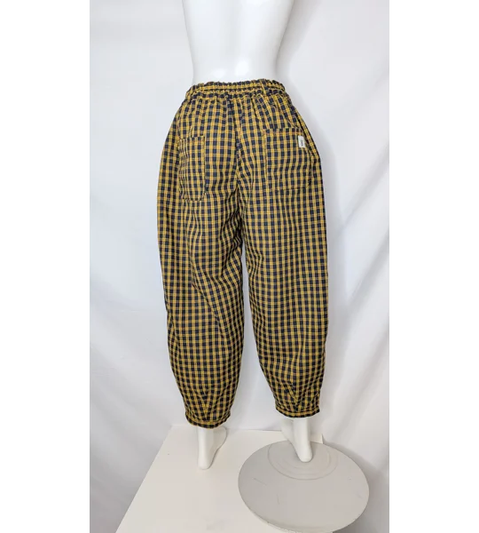 Reworked barrel Leg Trousers: Size 14 yellow check this out