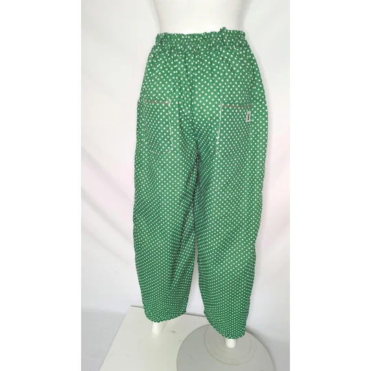 Reworked barrel Leg Trousers: Size 14 retro picnic green