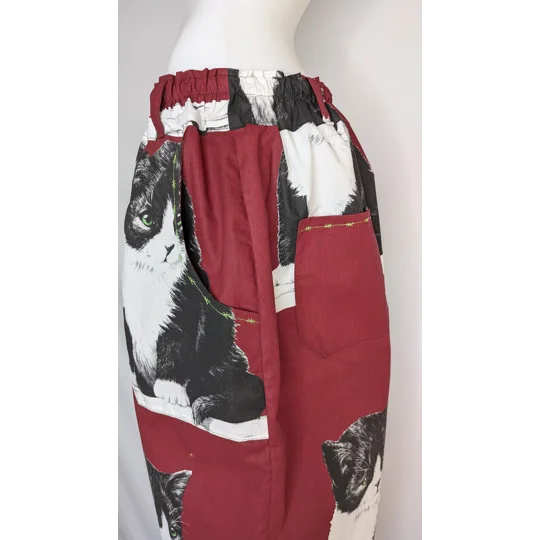 Barrel Leg Trousers: Size 22-24, stretch waist pants, Halloween outfits, goth pants, plus size trous